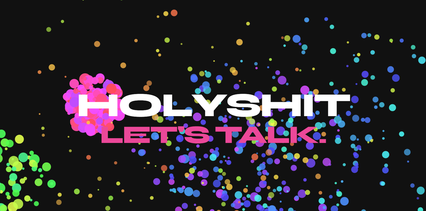 Holy Shit Let's Talk podcast site screenshot